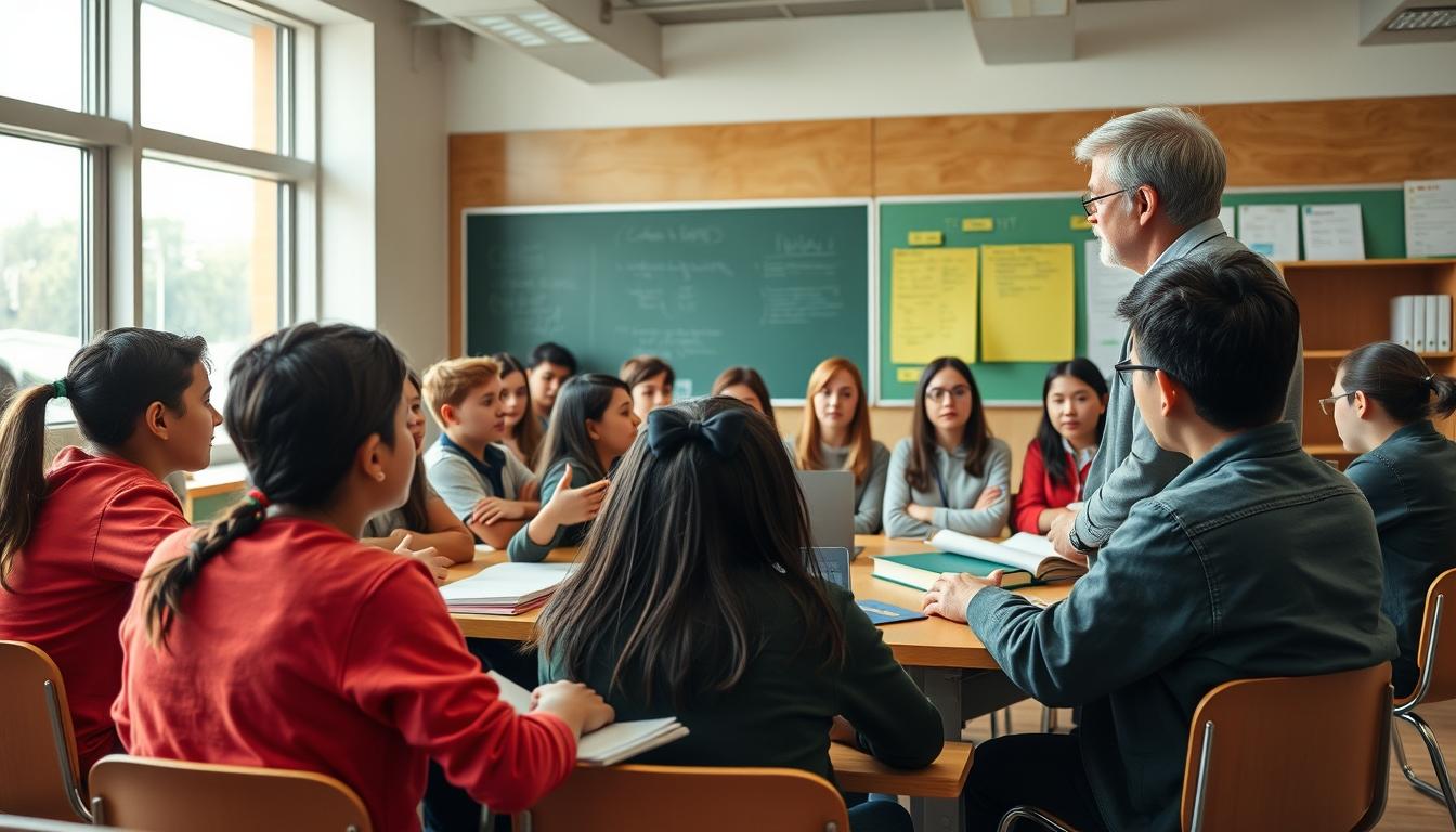 Students collaborating in study space