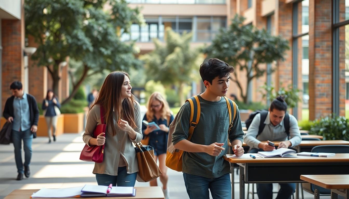 Student using online courses for flexible education